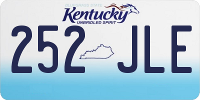 KY license plate 252JLE