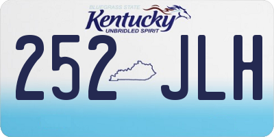 KY license plate 252JLH