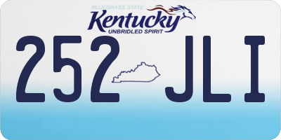 KY license plate 252JLI