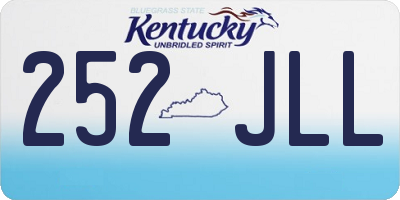 KY license plate 252JLL