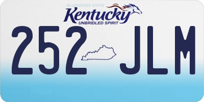 KY license plate 252JLM