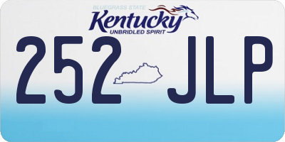 KY license plate 252JLP