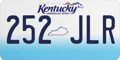 KY license plate 252JLR