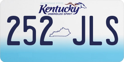 KY license plate 252JLS