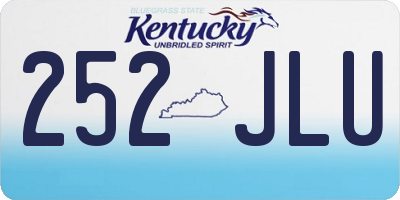 KY license plate 252JLU