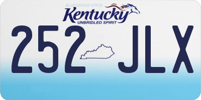 KY license plate 252JLX