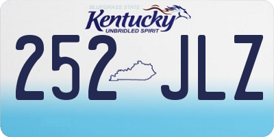 KY license plate 252JLZ