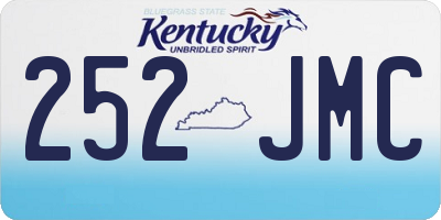 KY license plate 252JMC