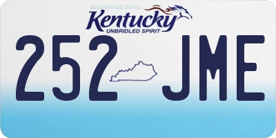 KY license plate 252JME