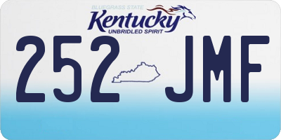 KY license plate 252JMF