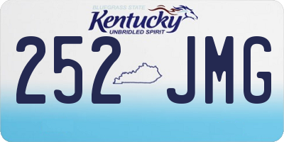 KY license plate 252JMG