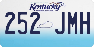 KY license plate 252JMH