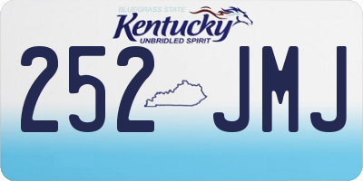 KY license plate 252JMJ