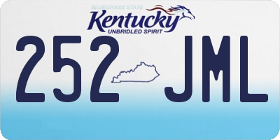 KY license plate 252JML