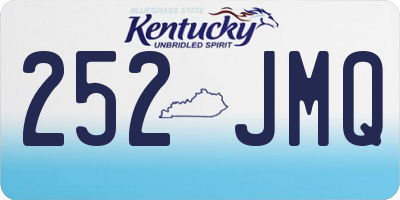 KY license plate 252JMQ