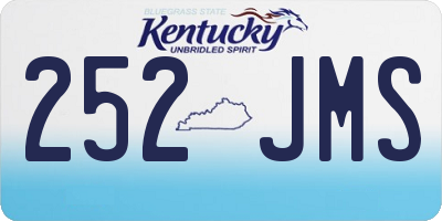 KY license plate 252JMS