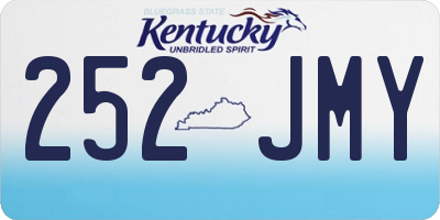 KY license plate 252JMY