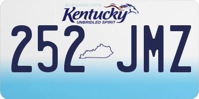 KY license plate 252JMZ
