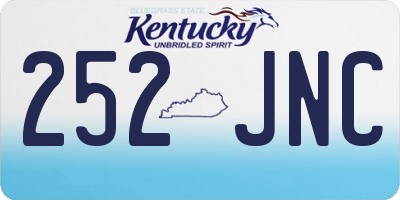 KY license plate 252JNC