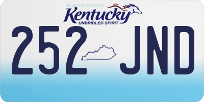 KY license plate 252JND