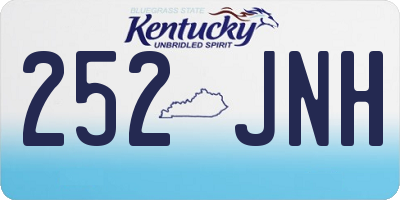 KY license plate 252JNH