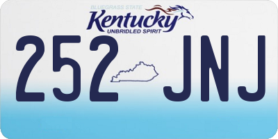 KY license plate 252JNJ