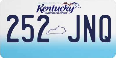 KY license plate 252JNQ