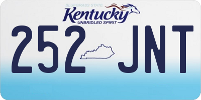 KY license plate 252JNT
