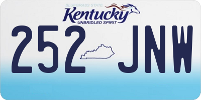 KY license plate 252JNW