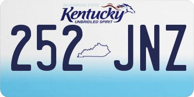 KY license plate 252JNZ