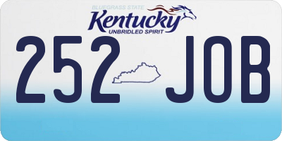 KY license plate 252JOB