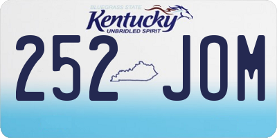 KY license plate 252JOM