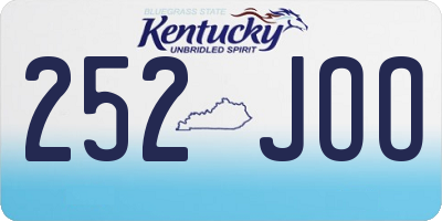 KY license plate 252JOO