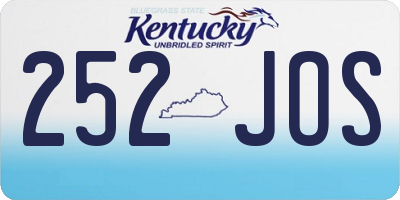 KY license plate 252JOS