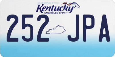 KY license plate 252JPA