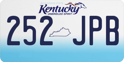 KY license plate 252JPB