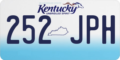 KY license plate 252JPH