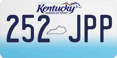 KY license plate 252JPP