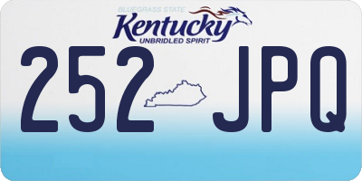 KY license plate 252JPQ