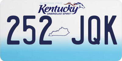 KY license plate 252JQK