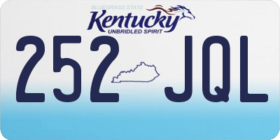KY license plate 252JQL