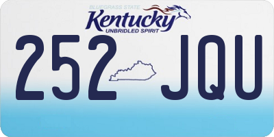 KY license plate 252JQU
