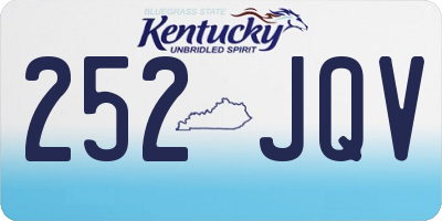 KY license plate 252JQV