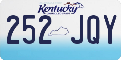 KY license plate 252JQY