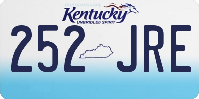 KY license plate 252JRE