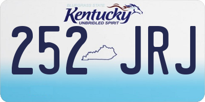 KY license plate 252JRJ