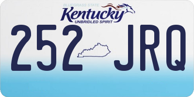 KY license plate 252JRQ