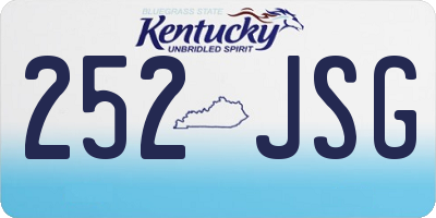 KY license plate 252JSG