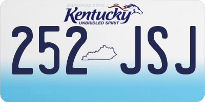 KY license plate 252JSJ