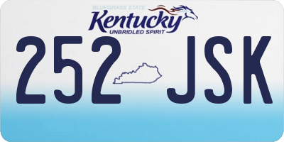 KY license plate 252JSK